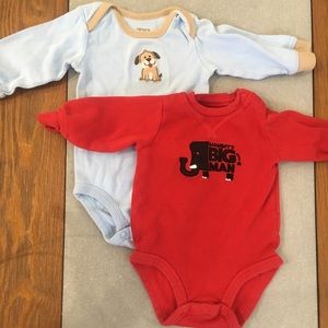 Carter’s long sleeve boy onesie bundle